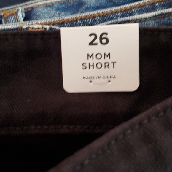 NWT PACSUN BLACK MOM JEAN DENIM SHORTS TIE BELT HIGH WAIST FRAYED BOTTOM SIZE 26 - Picture 5 of 9